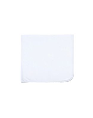 White Blessed Embroidered Receiving Blanket