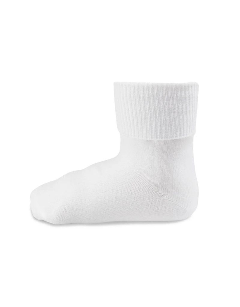White Nylong Fold Over Socks 1440