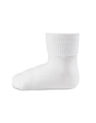 White Nylong Fold Over Socks 1440