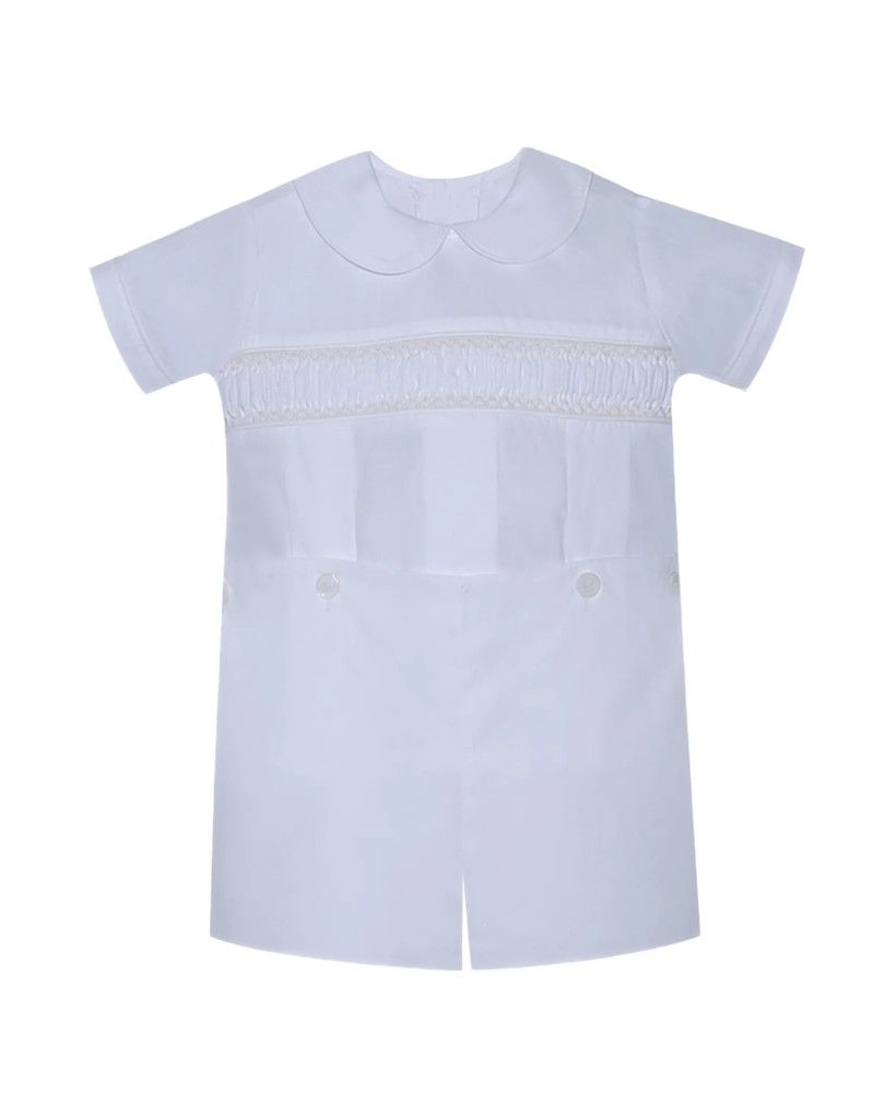 White Percy Button On Suit