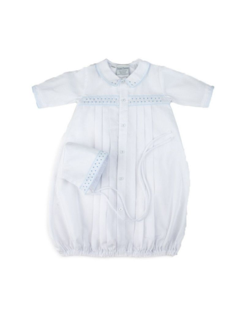 White/Blue Gown And Hat P1182