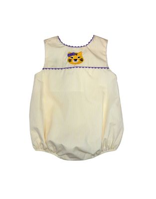 Yellow Tiger Ric Rac Bow Bubble