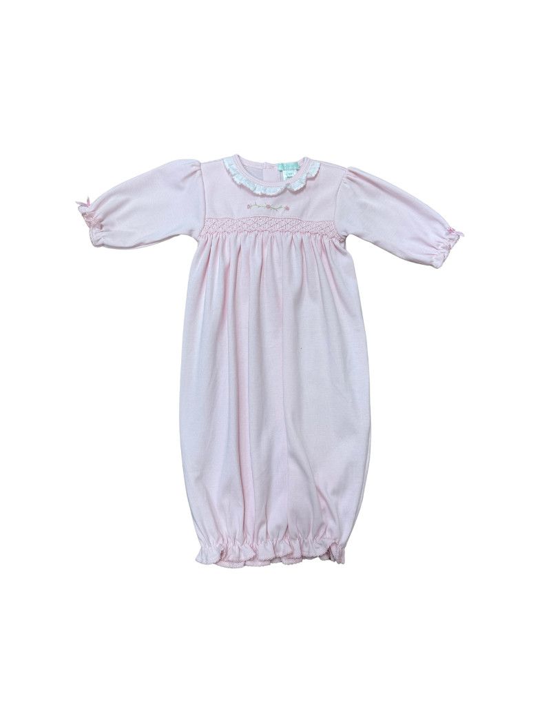 Rosebud Pink Smocked Gown