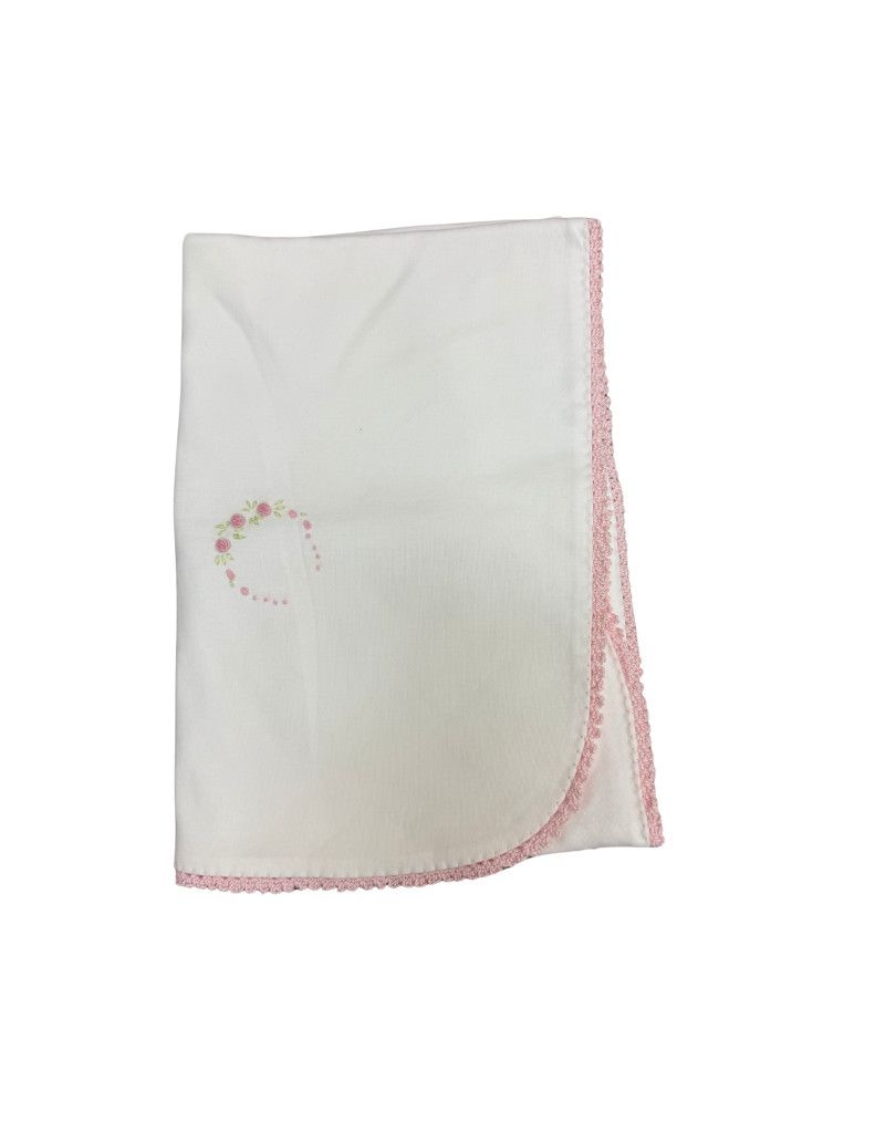 Roses Garland Rec Blanket w Crochet Trim