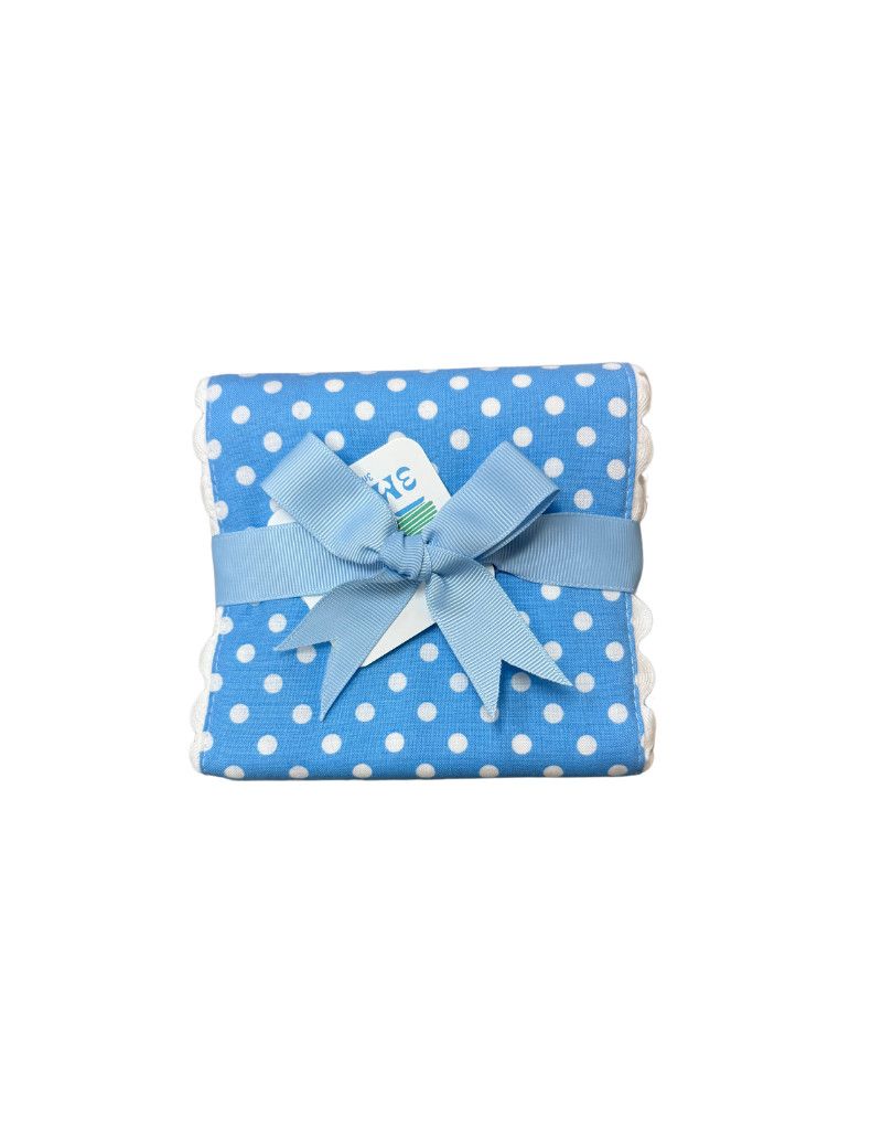 Fancy Fabric Burp Cloth, Blue Dot