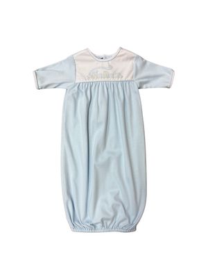 Blue Double Knit Train  Saque 