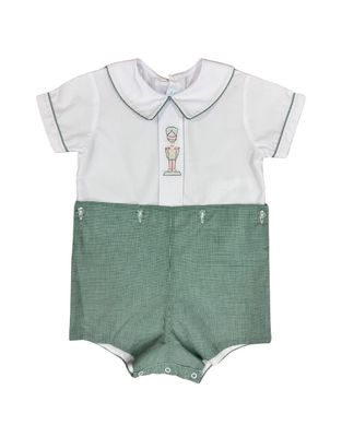 Boysuit Green Check Christmas Soldier