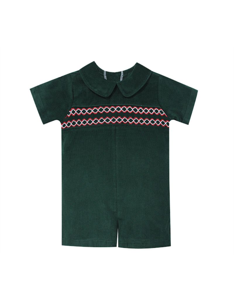 Christmas Green Williams Boy Romper