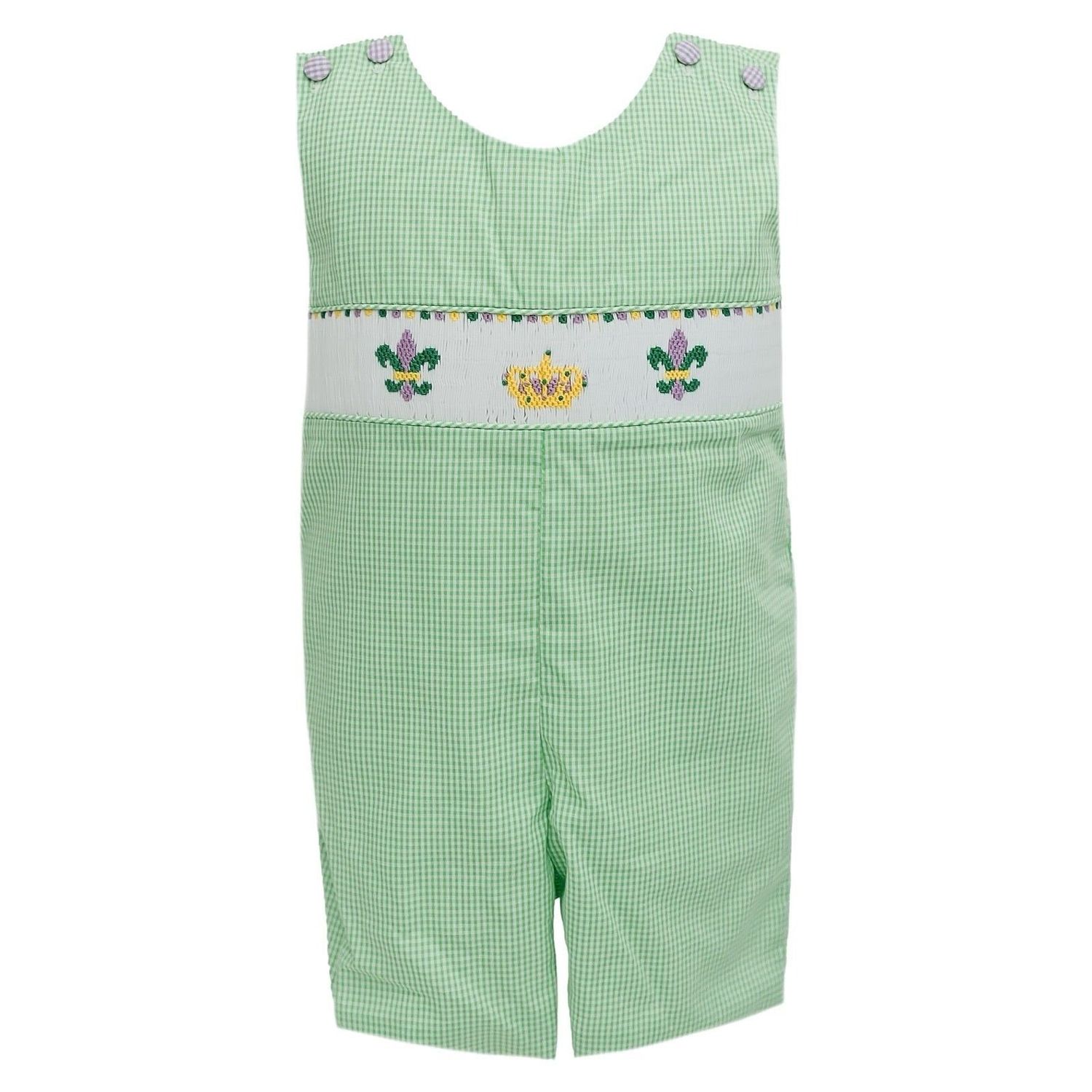 Green Smocked Crown Jon Jon