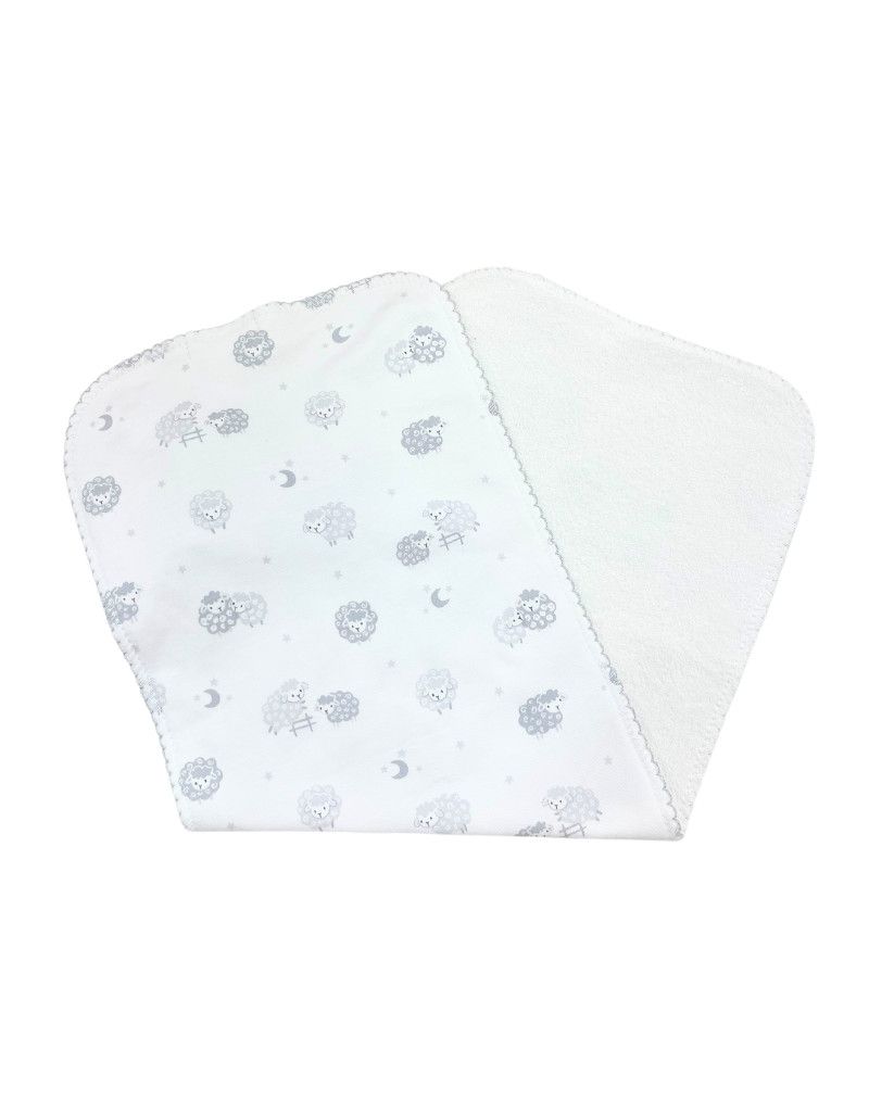 Silver Baa Baa Sheep Burpcloth