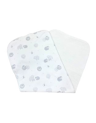 Silver Baa Baa Sheep Burpcloth