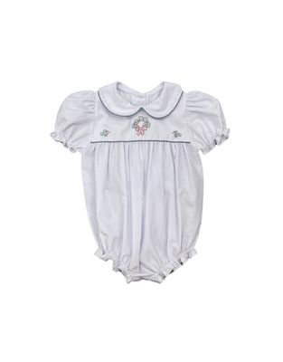 Green Check Christmas Wreath Bubble