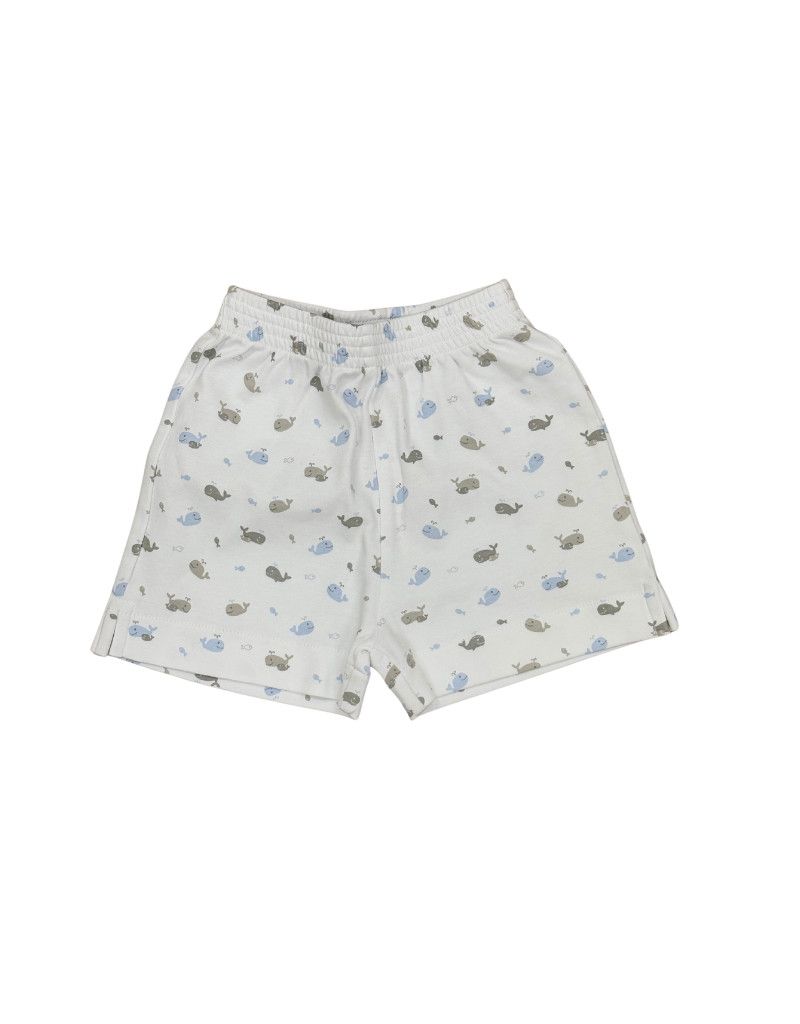 Whale Printed Knit Shorts