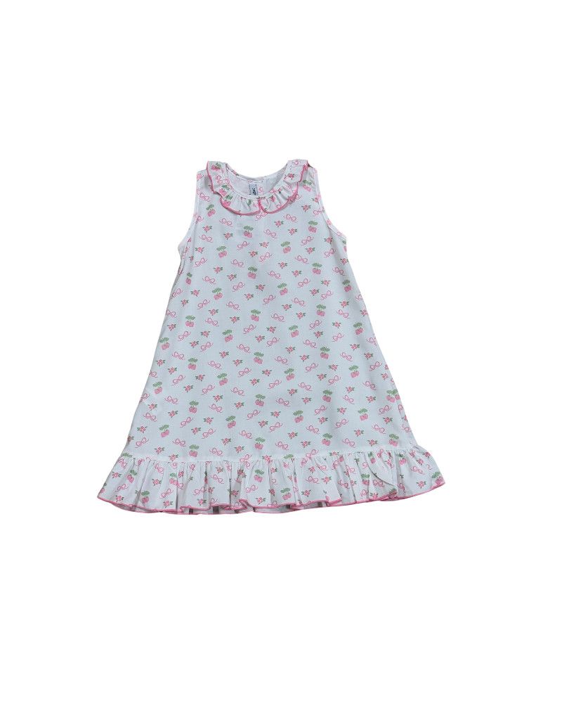 Sleeveless Strawberry Bow Gown