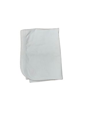White Receiving Blanket  with White Picot Trim