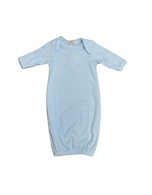Blue Stripe Pima Lap Shoulder Gown