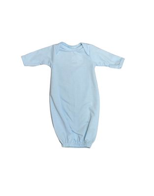 Blue Pima Lap Shoulder Gown