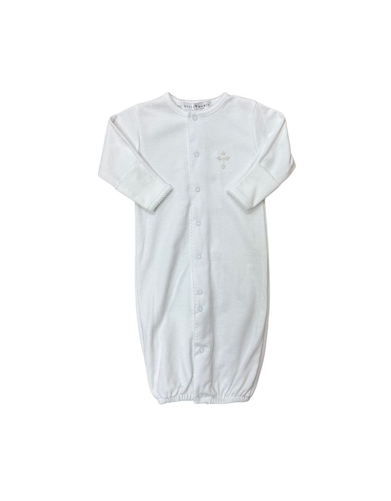 White Pima Cross Converter Gown