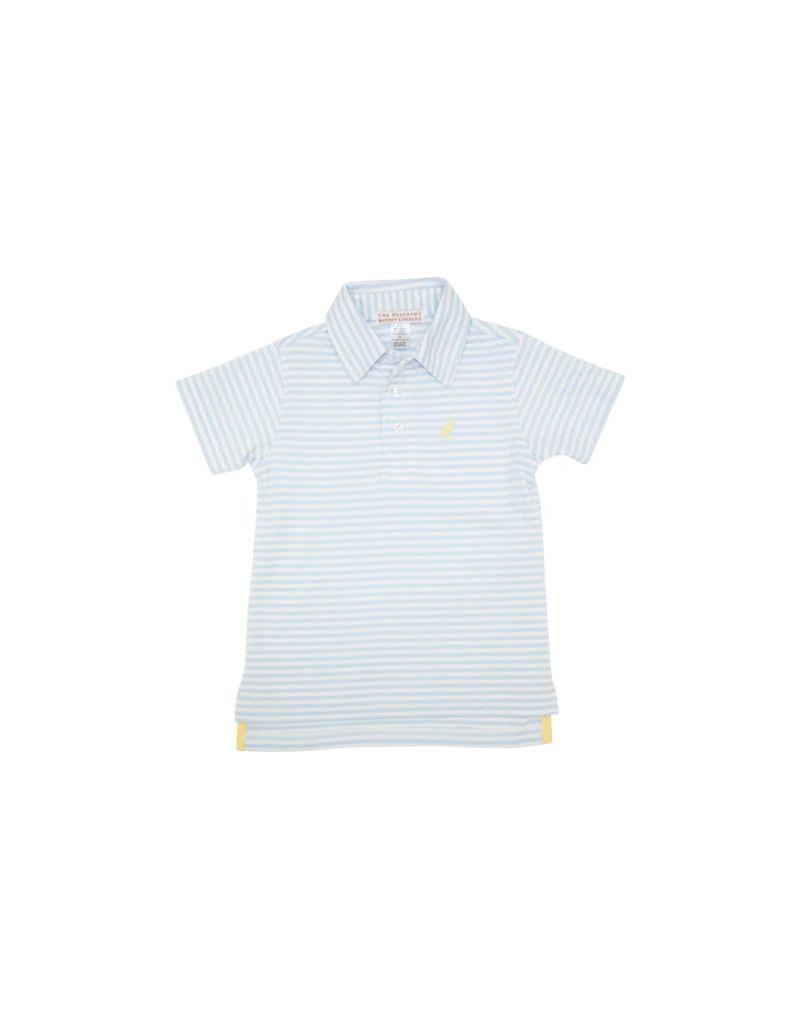 Prim and Proper SS Polo, Buckhead Blue Stripe