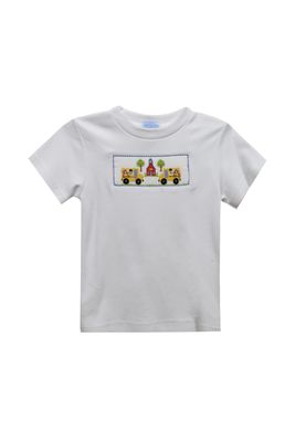 Back to School Smock Boys White SS Shirt
