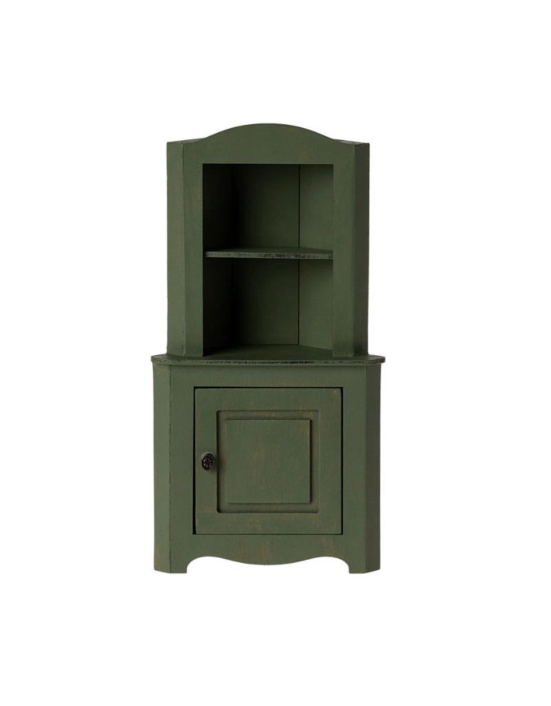 Miniature Corner Cabinet-Dark Green