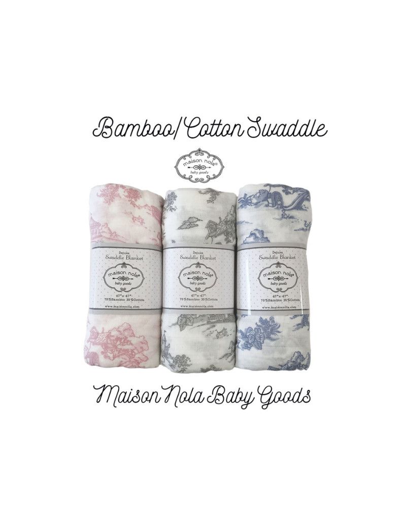 Storyland Toile Bamboo Swaddle
