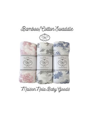 Storyland Toile Bamboo Swaddle