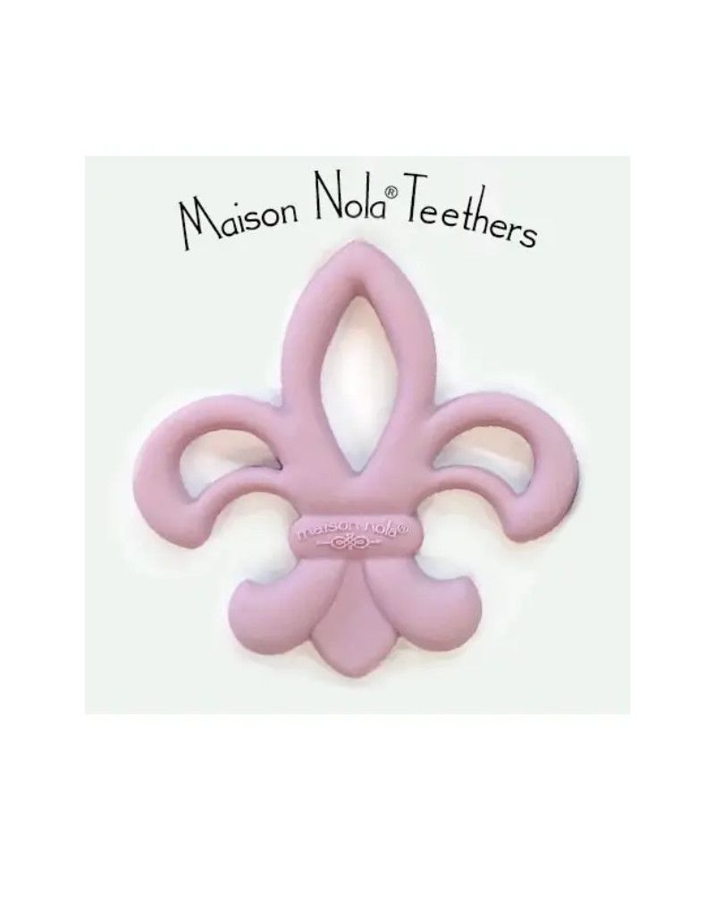 Pink Fleurdelis Teether