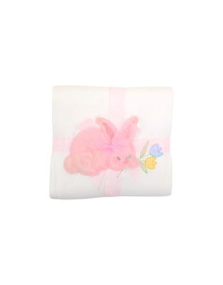 Bunny Applique Burp, Pink