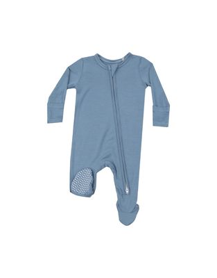 Faded Denim - 2 Way Zipper Footie