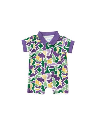 Mardi Gras Camo SS Polo Shortall