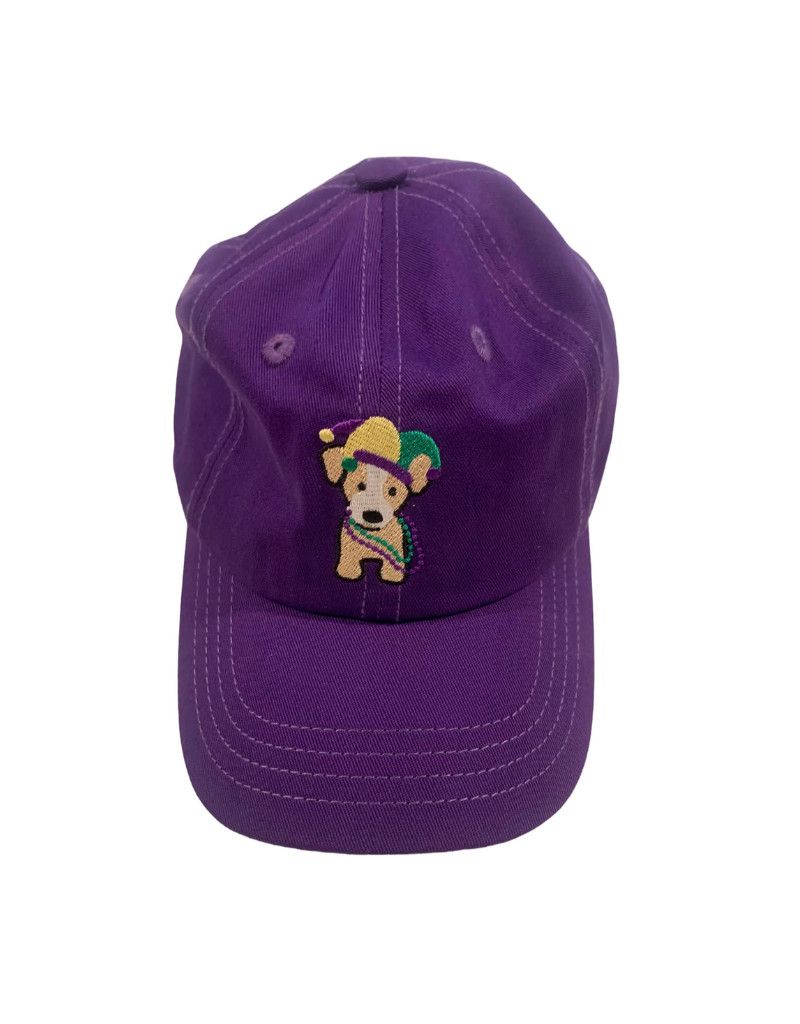 Mardi Gras Puppy Purple Hat
