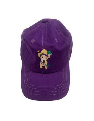 Mardi Gras Puppy Purple Hat