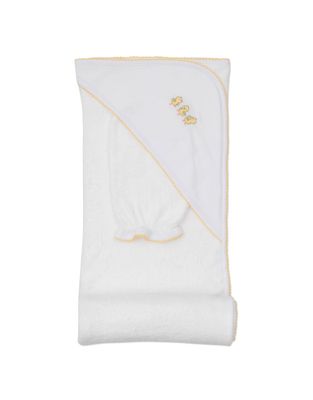 Hooded Towel w/Mitt Set, Cheery Chicks