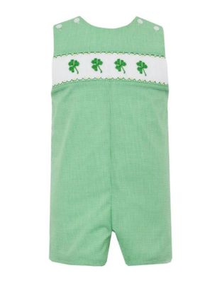 Green Gingham Boys Jon Jon, Shamrock