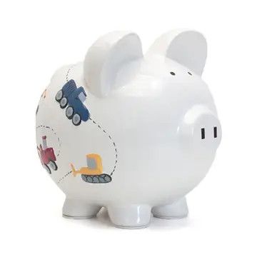 Construction Trucks Piggy Bank