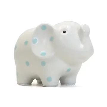 Blue Polka Dot Elephant Piggy Bank