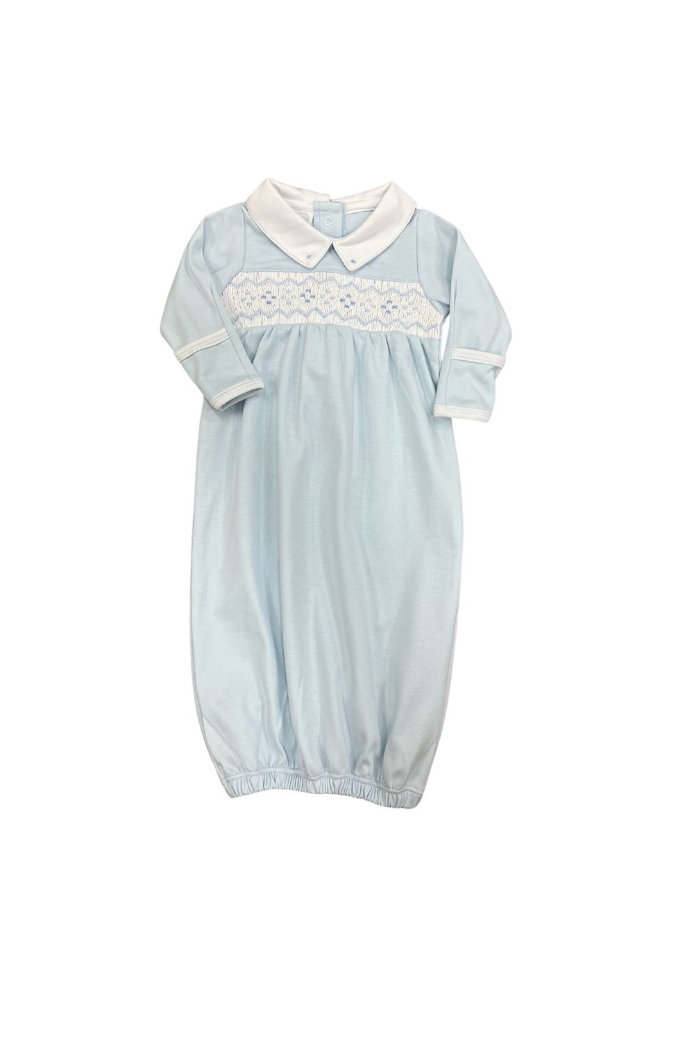 Emily and Ethan Smk Collared Gown, Blue