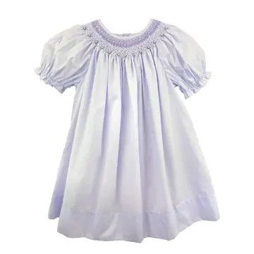 Bishop Smocked Heirloom Dress, Lavender
