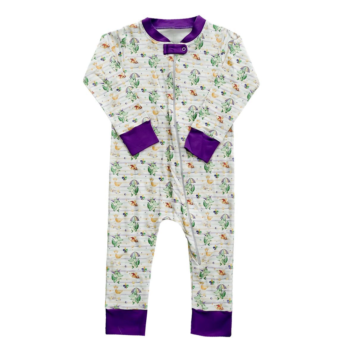 Second Line Pima Zip PJs