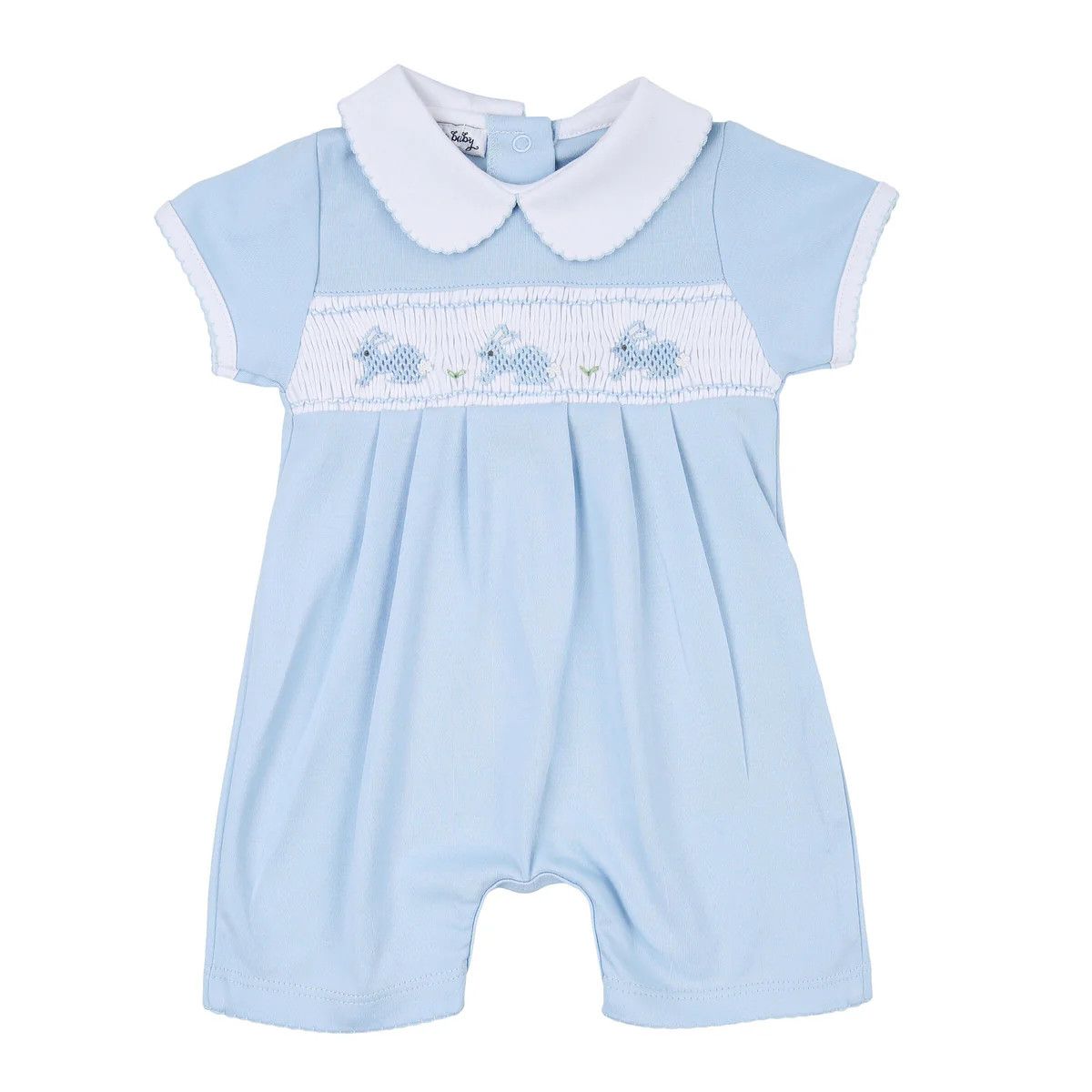 Blue Bunny Classics Smocked Collared Playsuit