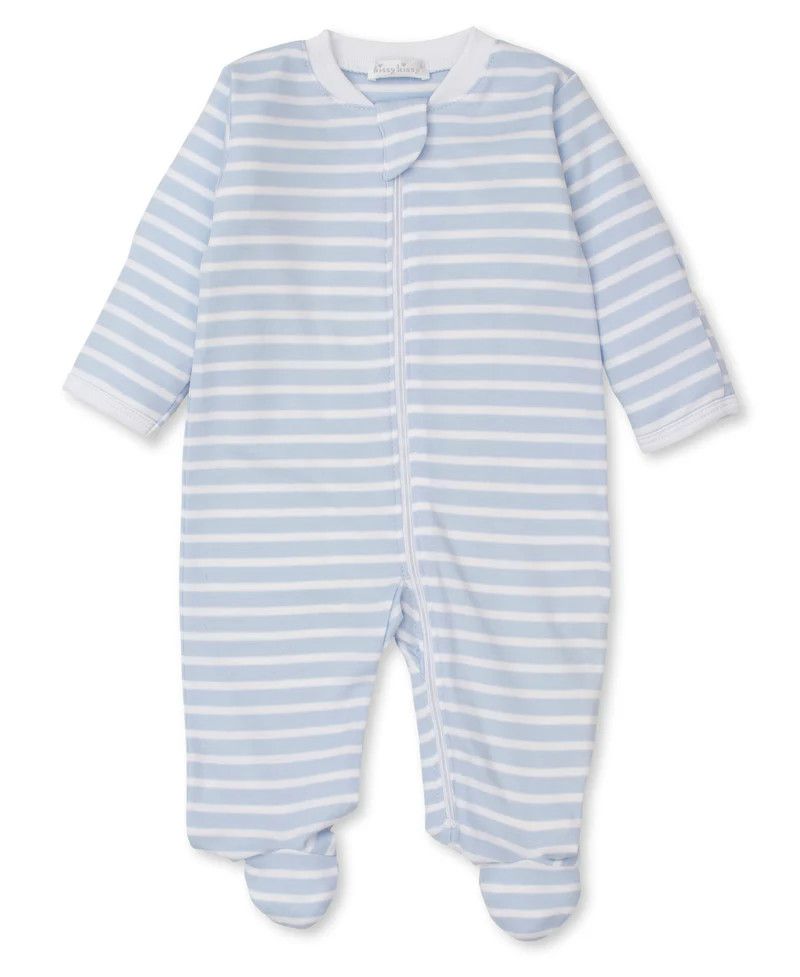 Team Stripe Footie, Blue