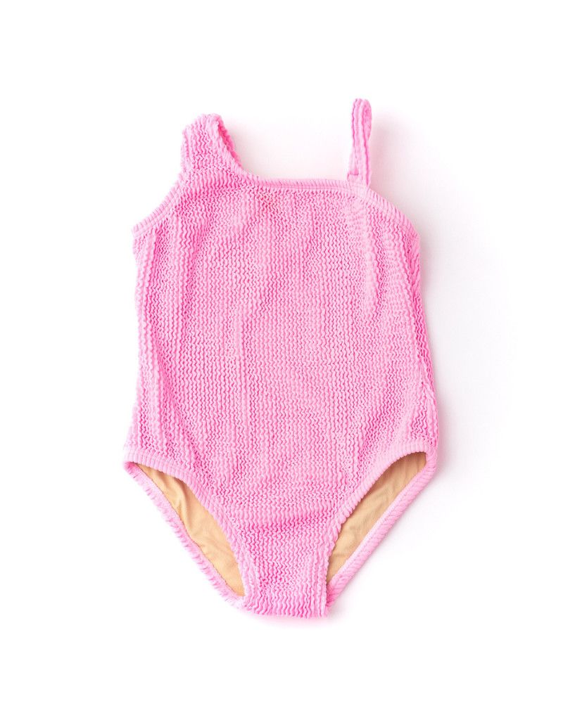 Crinkle One Shoulder Pink