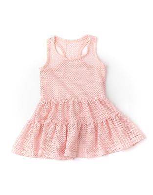 Crochet Tank Dress Pink