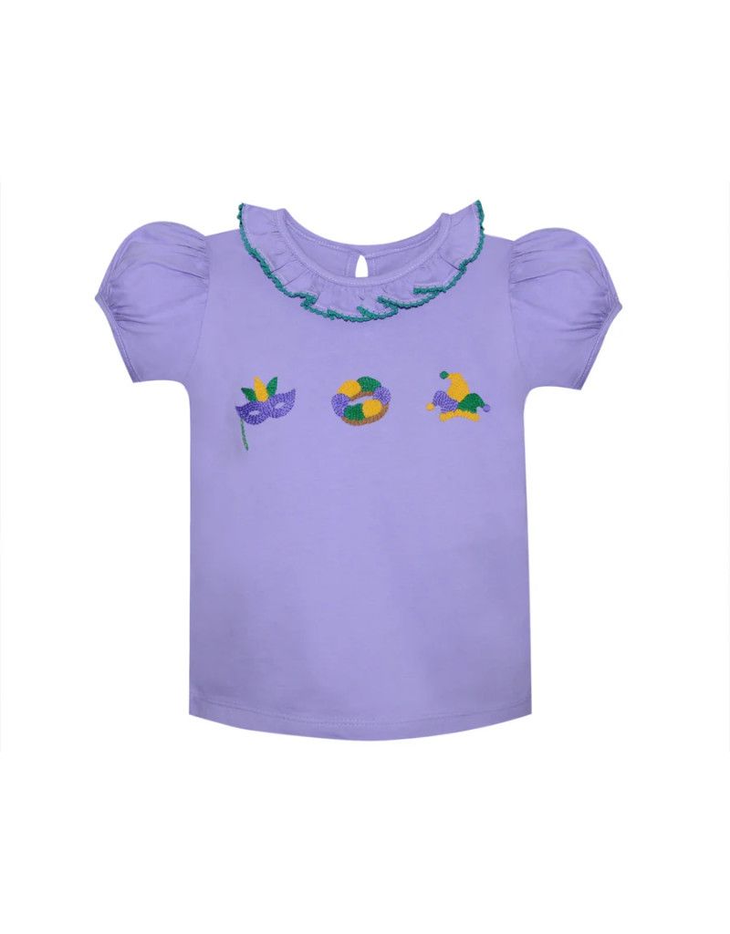 Purple Emma Blouse - Mardi Gras