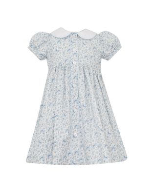 Butterfly  Lt Blue Print Button Down Dress
