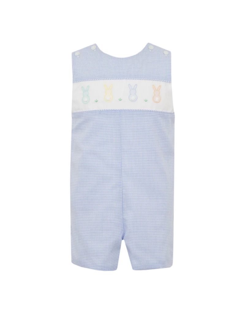 Cottontails Lt Blue Gingham Boy&#39;s Jon Jon