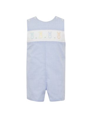 Cottontails Lt Blue Gingham Boy&#39;s Jon Jon