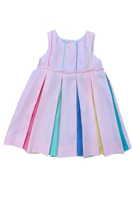 Multicolor Pleated Dress