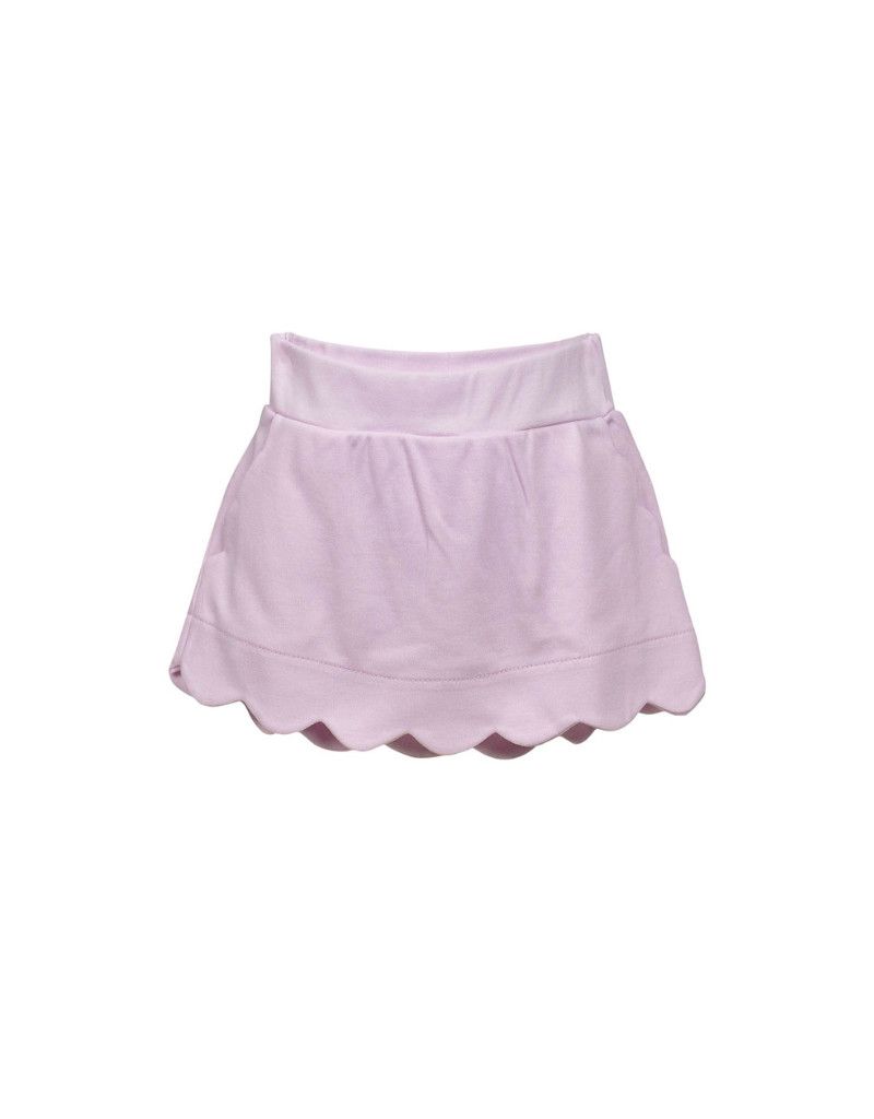 Pink Scallop Pima Skort